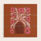 Mid-century blooming pot  Wood Wall Art Gallery Image 1