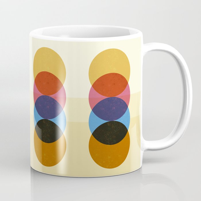 Abstraction_SUNRISE_SUNSET_CIRCLE_RISING_COLORFUL_POP_ART_0425A Coffee Mug Gallery Image 1
