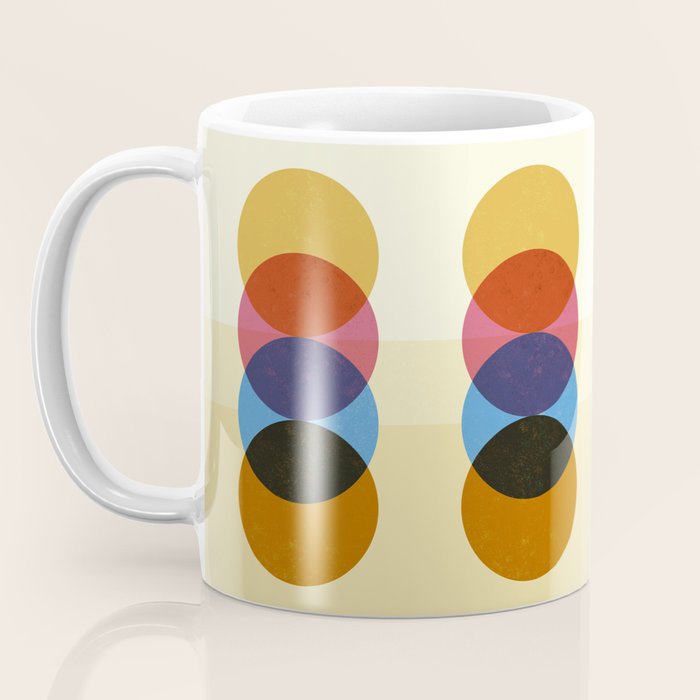 Abstraction_SUNRISE_SUNSET_CIRCLE_RISING_COLORFUL_POP_ART_0425A Coffee Mug Gallery Image 3