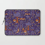 Foxes Playing in a Purple Forest Laptop Sleeve Gallery Image 1