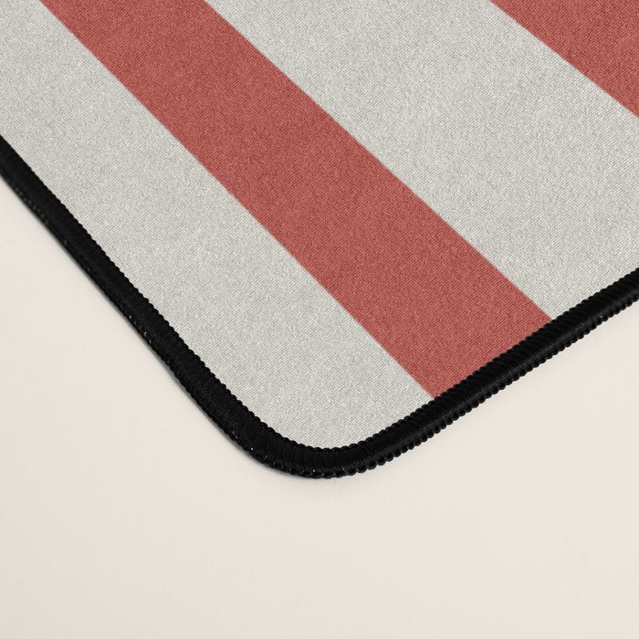Snowflake Red Striped Desk Mat Gallery Image 4