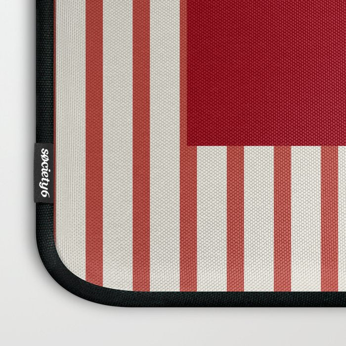 Snowflake Red Striped Laptop Sleeve Gallery Image 3