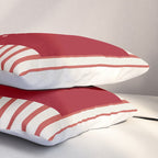 Snowflake Red Striped Pillow Sham Gallery Image 3