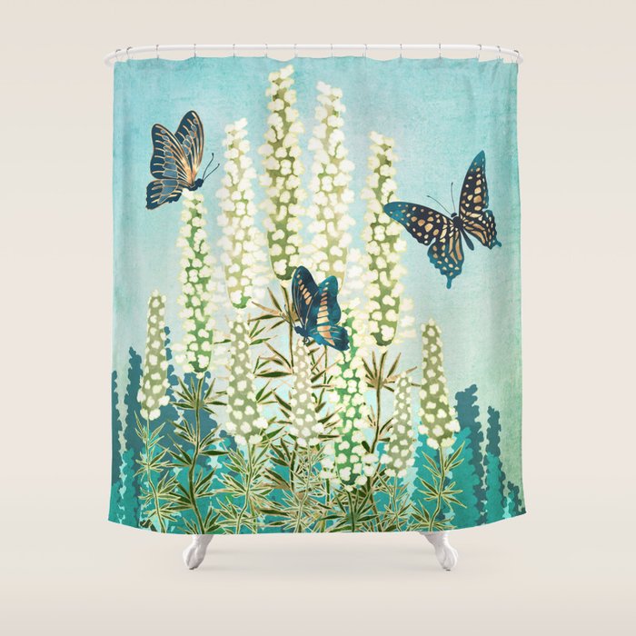 Butterfly Garden Shower Curtain Gallery Image 1
