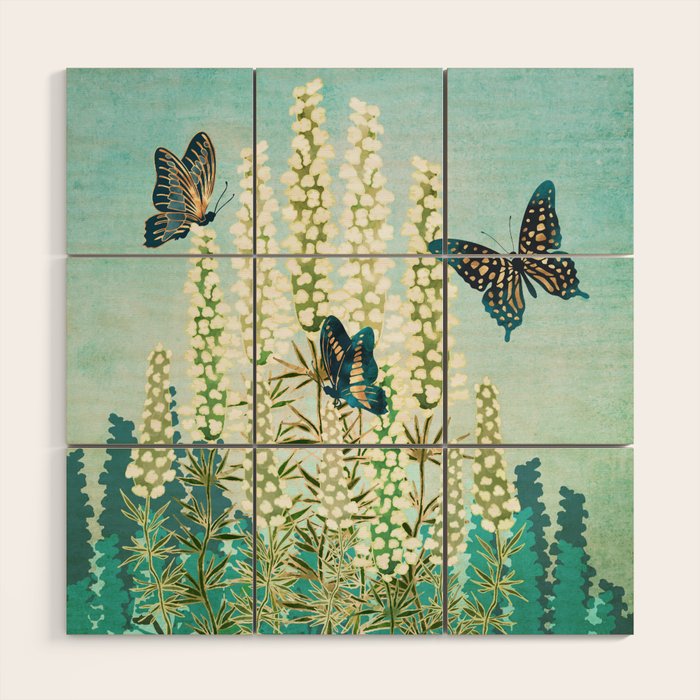 Butterfly Garden Wood Wall Art Gallery Image 1