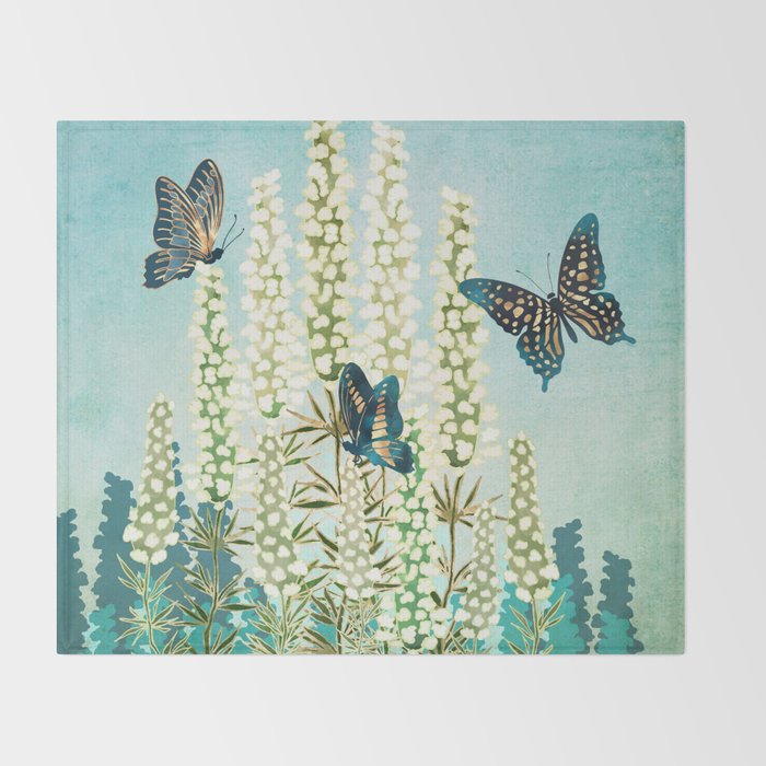Butterfly Garden Throw Blanket Gallery Image 2