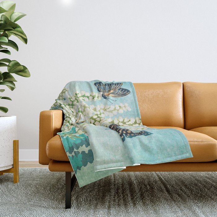 Butterfly Garden Throw Blanket Gallery Image 1