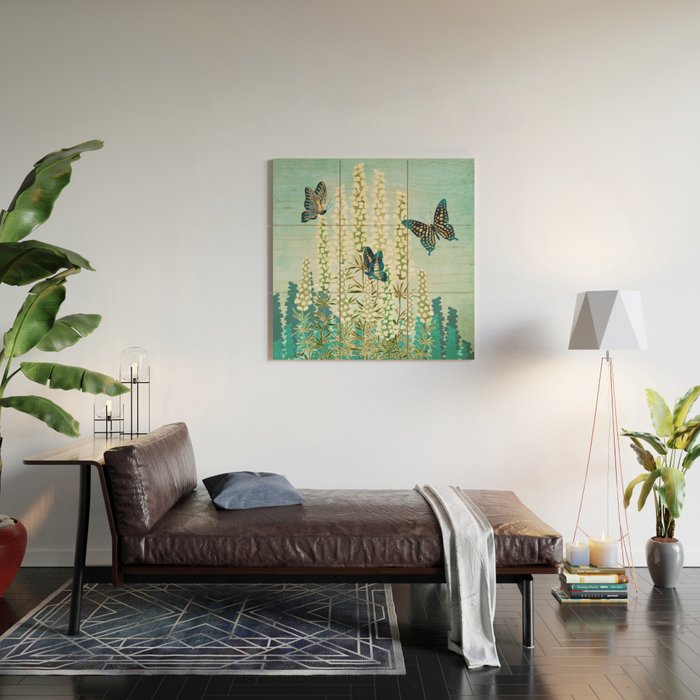 Butterfly Garden Wood Wall Art Gallery Image 2