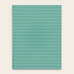 Ultra Fine Stripes Green and Light Blue Thin Stripe Pattern Notebook Gallery Image 4