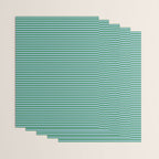 Ultra Fine Stripes Green and Light Blue Thin Stripe Pattern Wrapping Paper Gallery Image 3