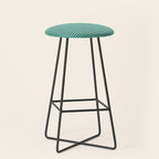Ultra Fine Stripes Green and Light Blue Thin Stripe Pattern Stool Gallery Image 1