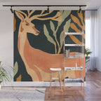 Minimal Abstract Art Deer Wall Mural Gallery Image 1