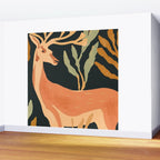 Minimal Abstract Art Deer Wall Mural Gallery Image 2