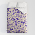 Strata - Organic Ink Blot Abstract in Cobalt Blue and Beige Duvet Cover Gallery Image 6