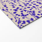 Strata - Organic Ink Blot Abstract in Cobalt Blue and Beige Welcome Mat Gallery Image 2