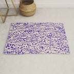 Strata - Organic Ink Blot Abstract in Cobalt Blue and Beige Rug Gallery Image 1