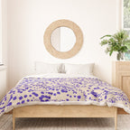 Strata - Organic Ink Blot Abstract in Cobalt Blue and Beige Duvet Cover Gallery Image 3