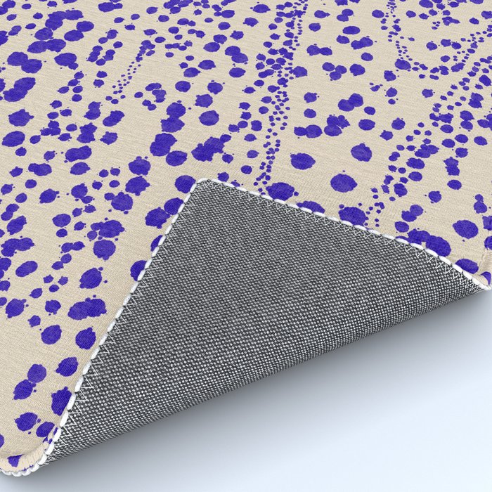 Strata - Organic Ink Blot Abstract in Cobalt Blue and Beige Rug Gallery Image 4