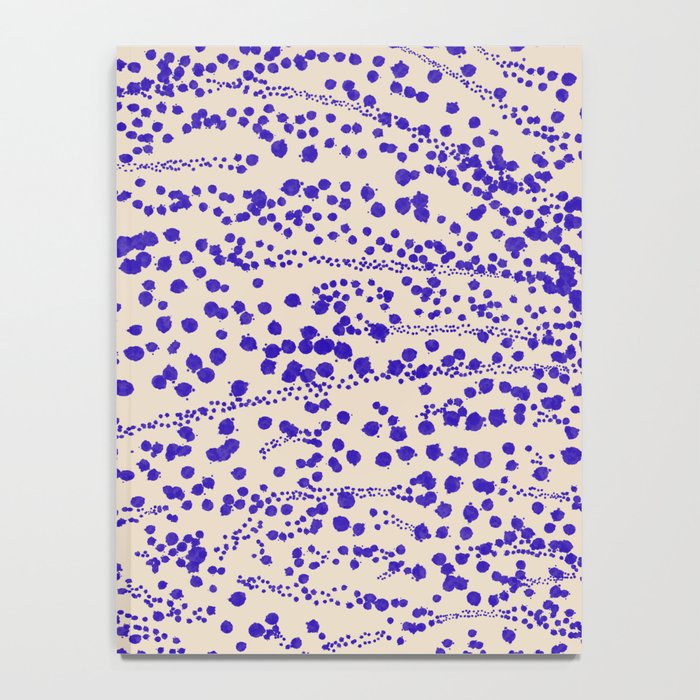 Strata - Organic Ink Blot Abstract in Cobalt Blue and Beige Notebook Gallery Image 4