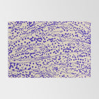 Strata - Organic Ink Blot Abstract in Cobalt Blue and Beige Rug Gallery Image 2