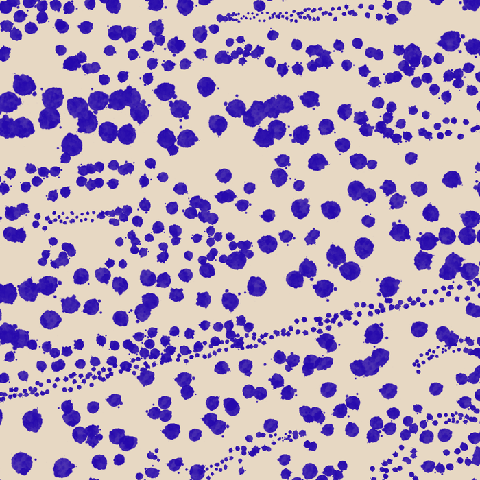 Strata - Organic Ink Blot Abstract in Cobalt Blue and Beige Coffee Mug Gallery Image 2