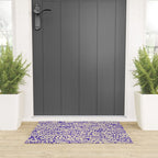 Strata - Organic Ink Blot Abstract in Cobalt Blue and Beige Welcome Mat Gallery Image 3