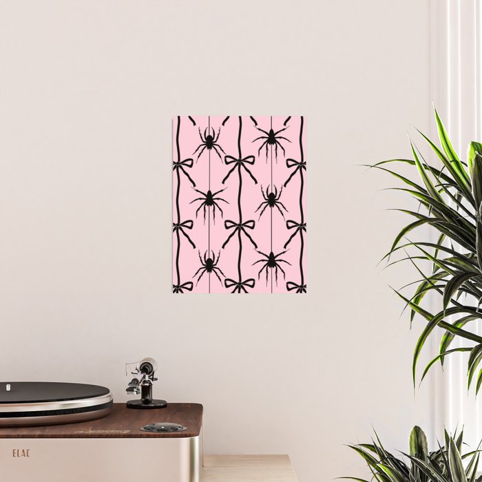 Spider and Bows on Pink Poster Gallery Image 2