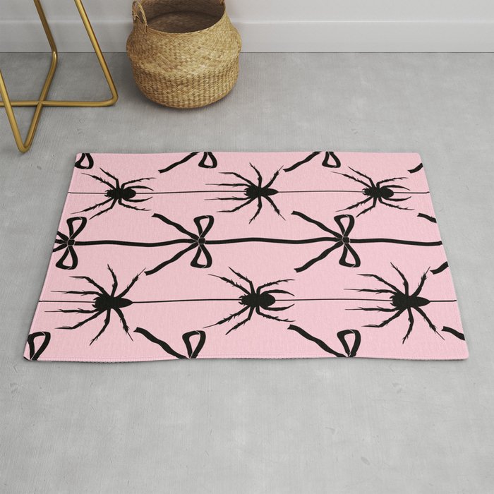 Spider and Bows on Pink Rug Gallery Image 1