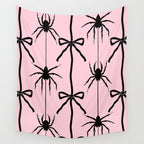 Spider and Bows on Pink Wall Tapestry Gallery Image 4