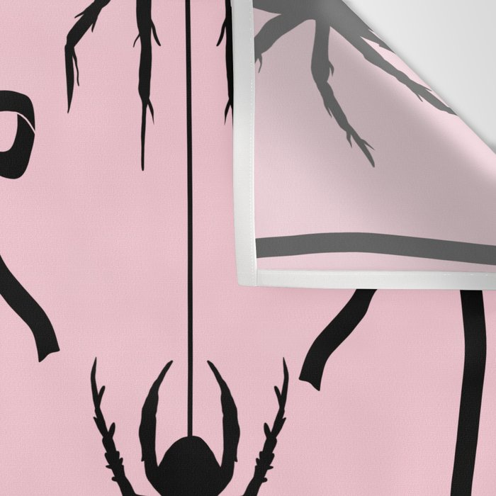Spider and Bows on Pink Wall Tapestry Gallery Image 3