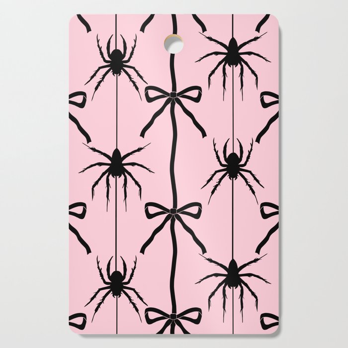 Spider and Bows on Pink Cutting Board Gallery Image 1