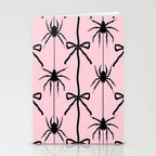 Spider and Bows on Pink Stationery Card Gallery Image 2