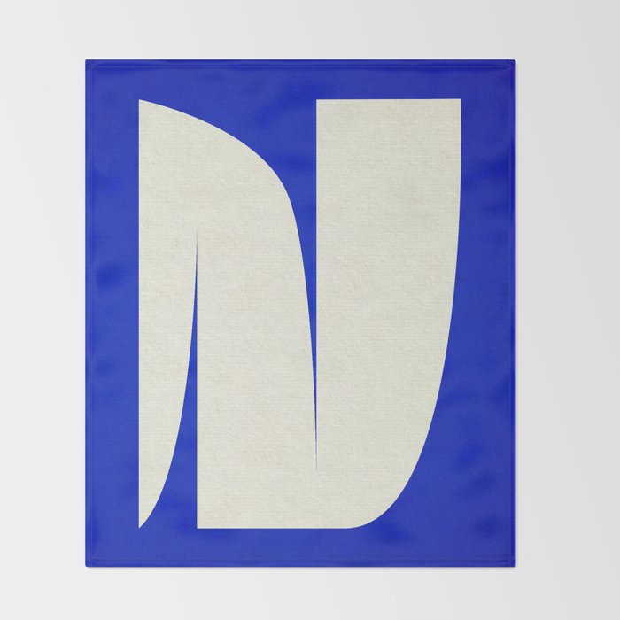 simple abstract shape-blue01 Throw Blanket Gallery Image 2
