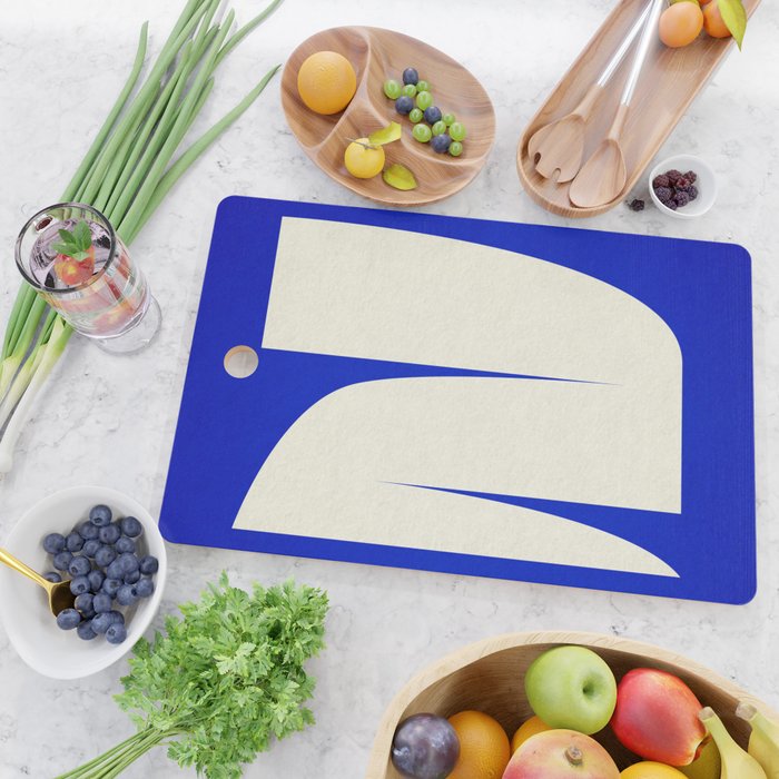 simple abstract shape-blue01 Cutting Board Gallery Image 2