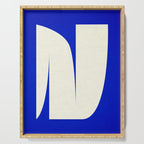 simple abstract shape-blue01 Serving Tray Gallery Image 1
