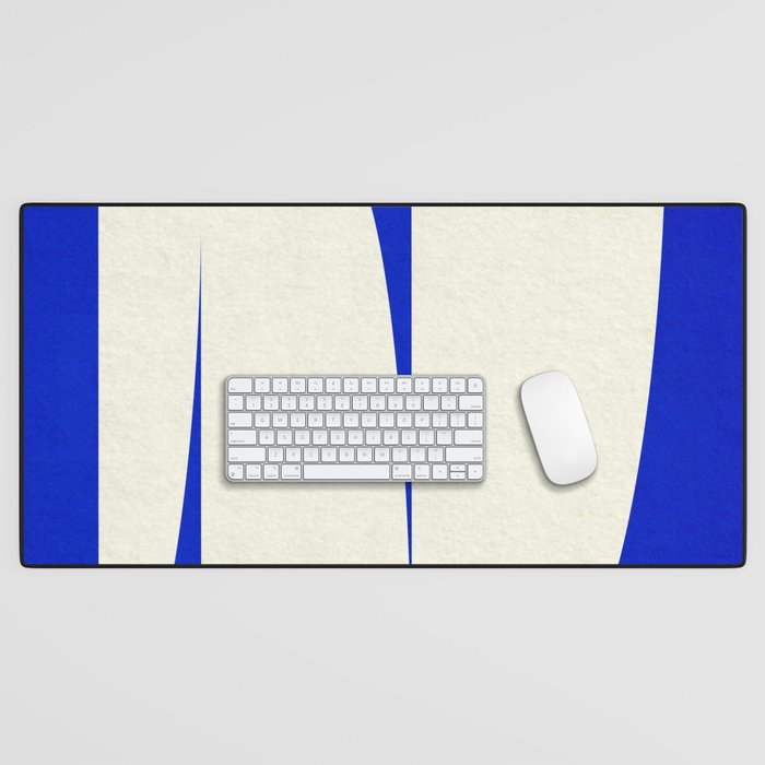 simple abstract shape-blue01 Desk Mat Gallery Image 1