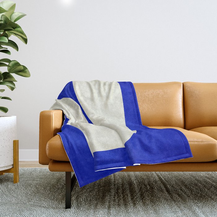 simple abstract shape-blue01 Throw Blanket Gallery Image 1