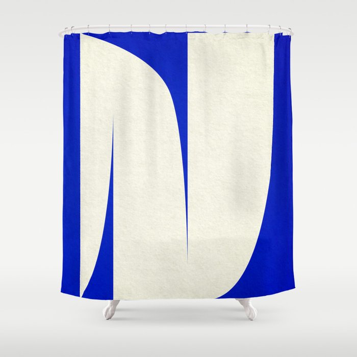 simple abstract shape-blue01 Shower Curtain Gallery Image 1