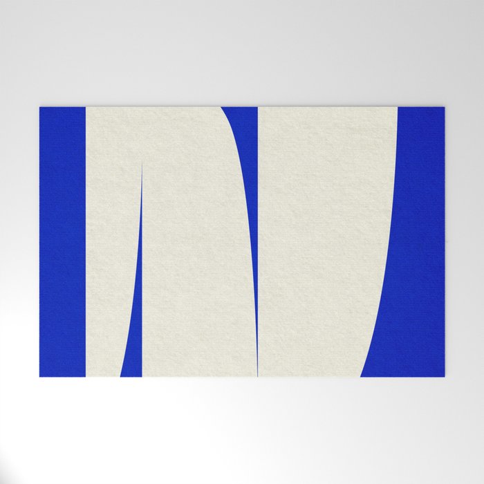 simple abstract shape-blue01 Welcome Mat Gallery Image 1