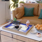 simple abstract shape-blue01 Serving Tray Gallery Image 2