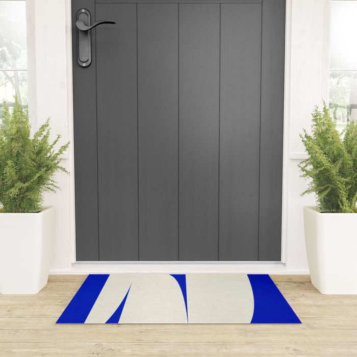 simple abstract shape-blue01 Welcome Mat Gallery Image 3
