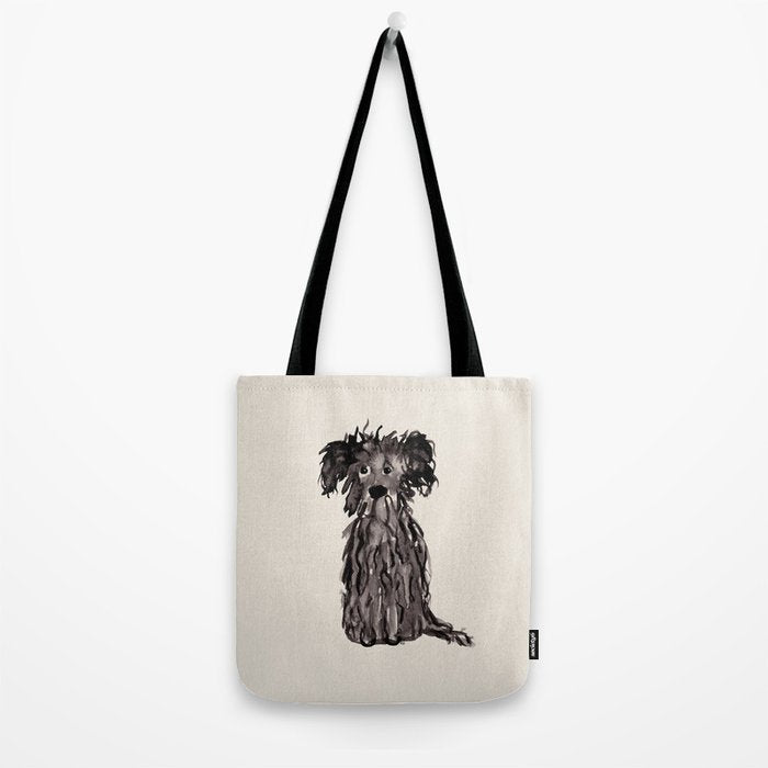 A scruffy little dog watercolor painting  Tote Bag Gallery Image 2