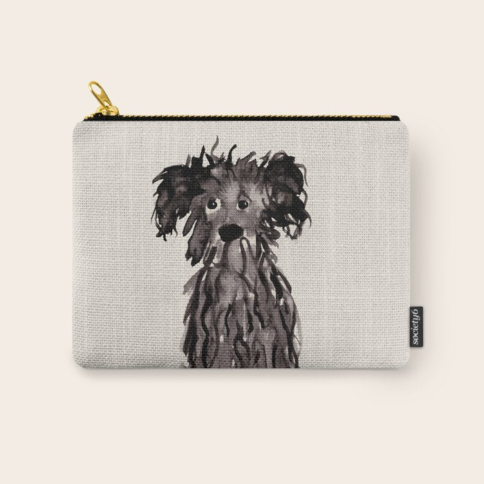 A scruffy little dog watercolor painting  Carry All Pouch Gallery Image 1