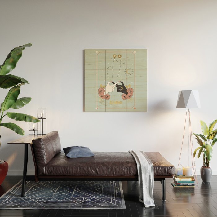 Gemini Zodiac Series Wood Wall Art Gallery Image 2