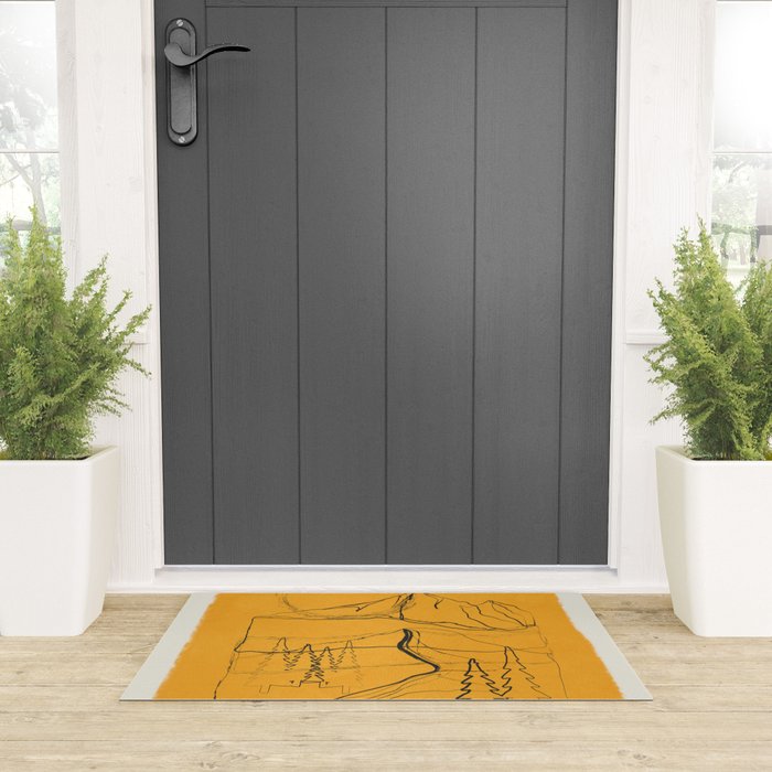 Minimalist Mountains 3 Welcome Mat Gallery Image 3