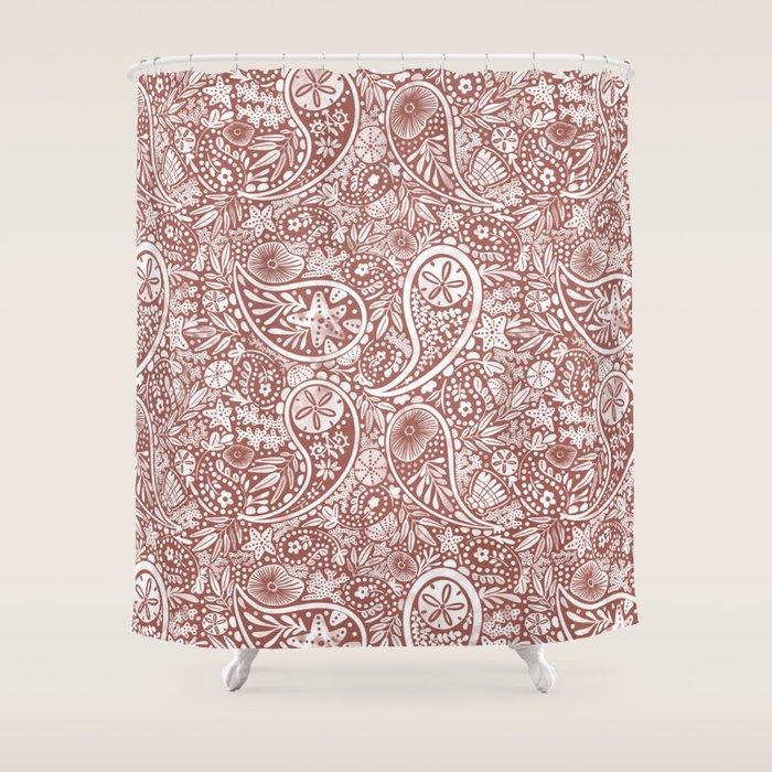 Underwater Paisley Elegance Shower Curtain Gallery Image 1
