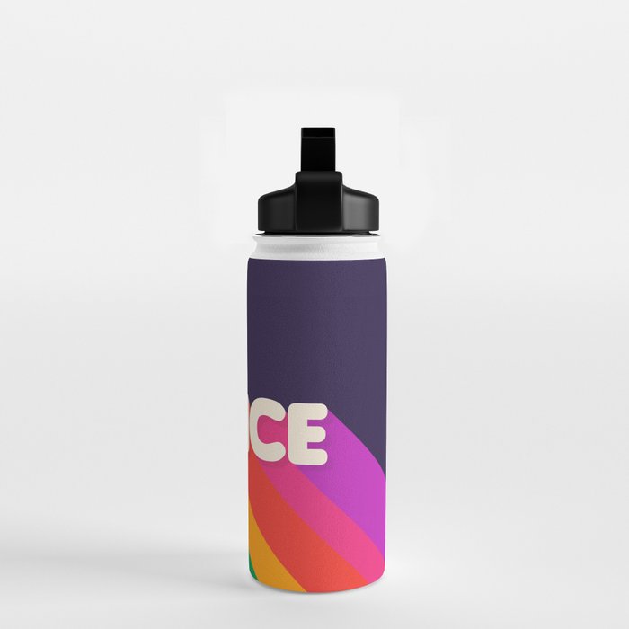RAINBOW DANCE TYPOGRAPHY- let's dance Water Bottle Gallery Image 2