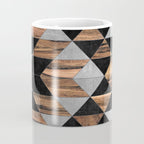 Urban Tribal Pattern No.10 - Aztec - Concrete and Wood Coffee Mug Gallery Image 4