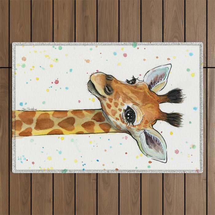 Baby Giraffe Outdoor Rug Gallery Image 1