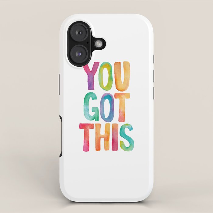 You Got This Rainbow Watercolor iPhone Case Gallery Image 1